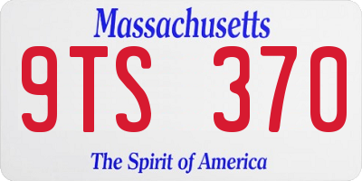 MA license plate 9TS370