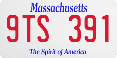 MA license plate 9TS391