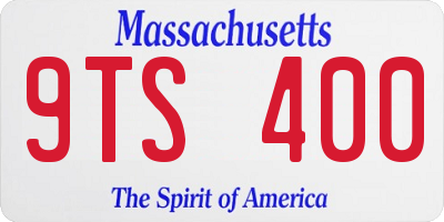 MA license plate 9TS400