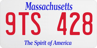MA license plate 9TS428