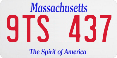MA license plate 9TS437