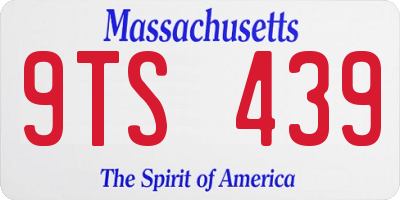 MA license plate 9TS439