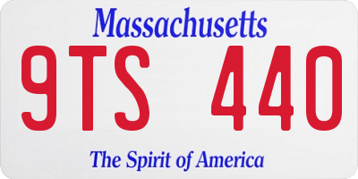 MA license plate 9TS440