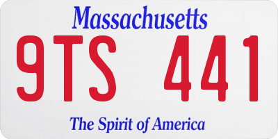 MA license plate 9TS441