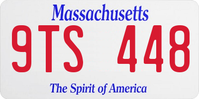 MA license plate 9TS448
