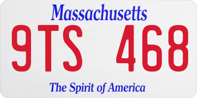 MA license plate 9TS468