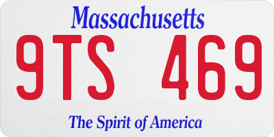 MA license plate 9TS469
