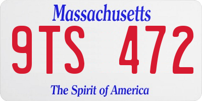 MA license plate 9TS472