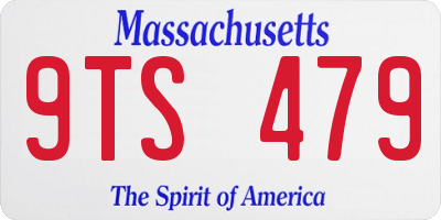 MA license plate 9TS479