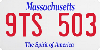 MA license plate 9TS503