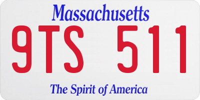 MA license plate 9TS511