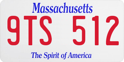 MA license plate 9TS512