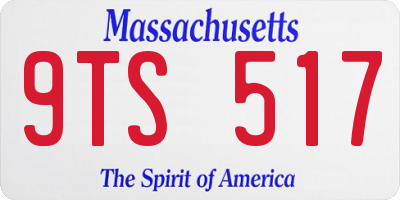 MA license plate 9TS517