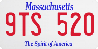 MA license plate 9TS520