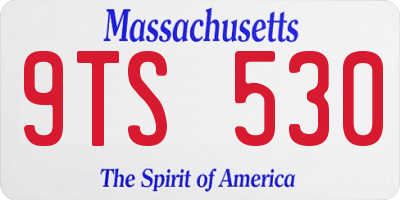 MA license plate 9TS530