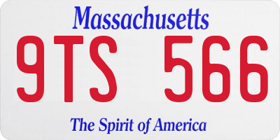 MA license plate 9TS566