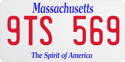 MA license plate 9TS569