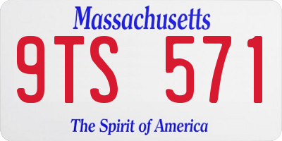 MA license plate 9TS571