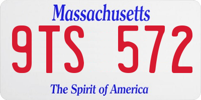 MA license plate 9TS572