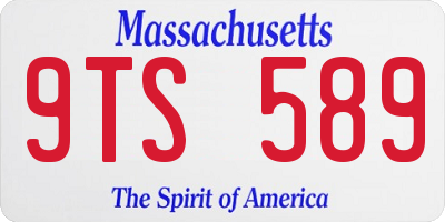 MA license plate 9TS589
