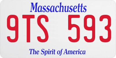 MA license plate 9TS593