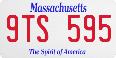 MA license plate 9TS595