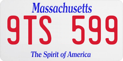 MA license plate 9TS599