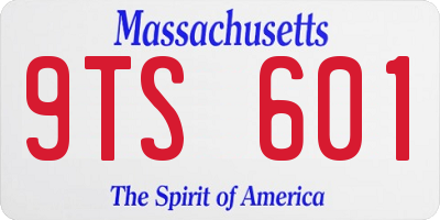MA license plate 9TS601