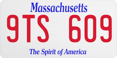 MA license plate 9TS609