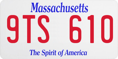 MA license plate 9TS610