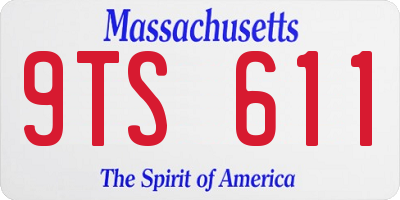 MA license plate 9TS611