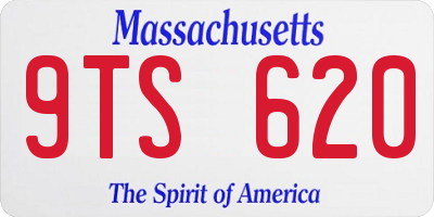 MA license plate 9TS620