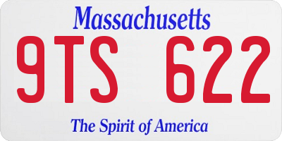 MA license plate 9TS622