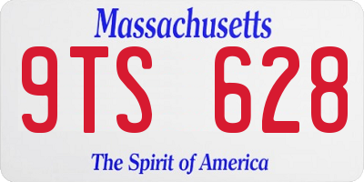 MA license plate 9TS628