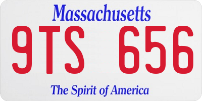 MA license plate 9TS656