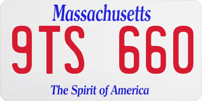 MA license plate 9TS660