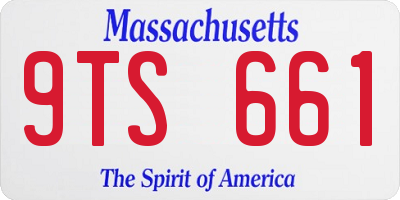 MA license plate 9TS661