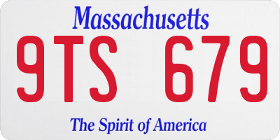 MA license plate 9TS679