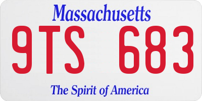 MA license plate 9TS683
