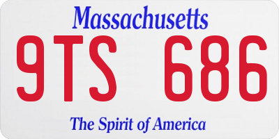 MA license plate 9TS686