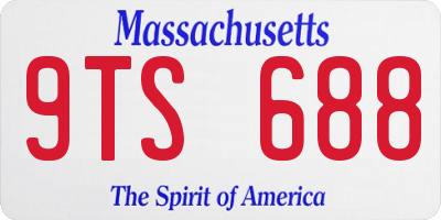 MA license plate 9TS688
