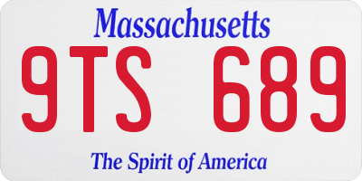 MA license plate 9TS689