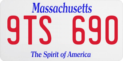 MA license plate 9TS690