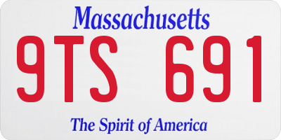 MA license plate 9TS691