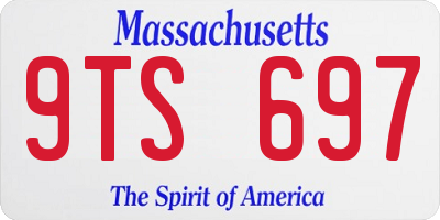 MA license plate 9TS697