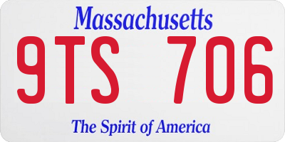 MA license plate 9TS706