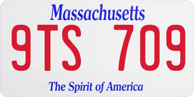 MA license plate 9TS709
