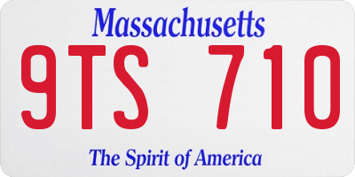 MA license plate 9TS710