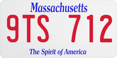 MA license plate 9TS712