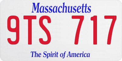 MA license plate 9TS717